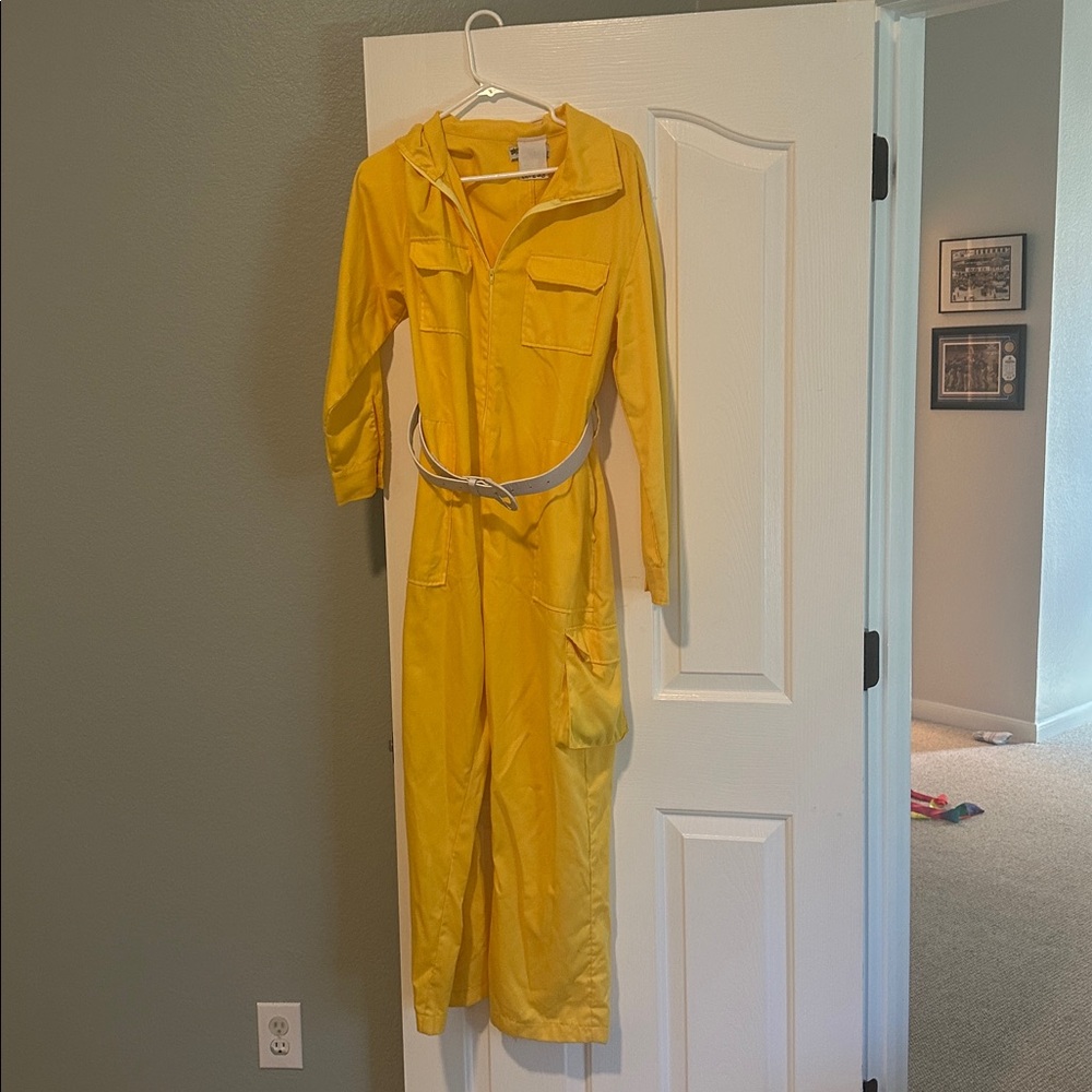 Teenage Mutant Ninja Turtle April Costume : Yellow Jumpsuit with Belt